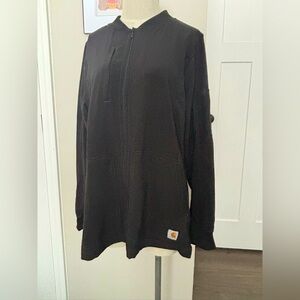 Carhartt Full-Zip Black Scrub Jacket